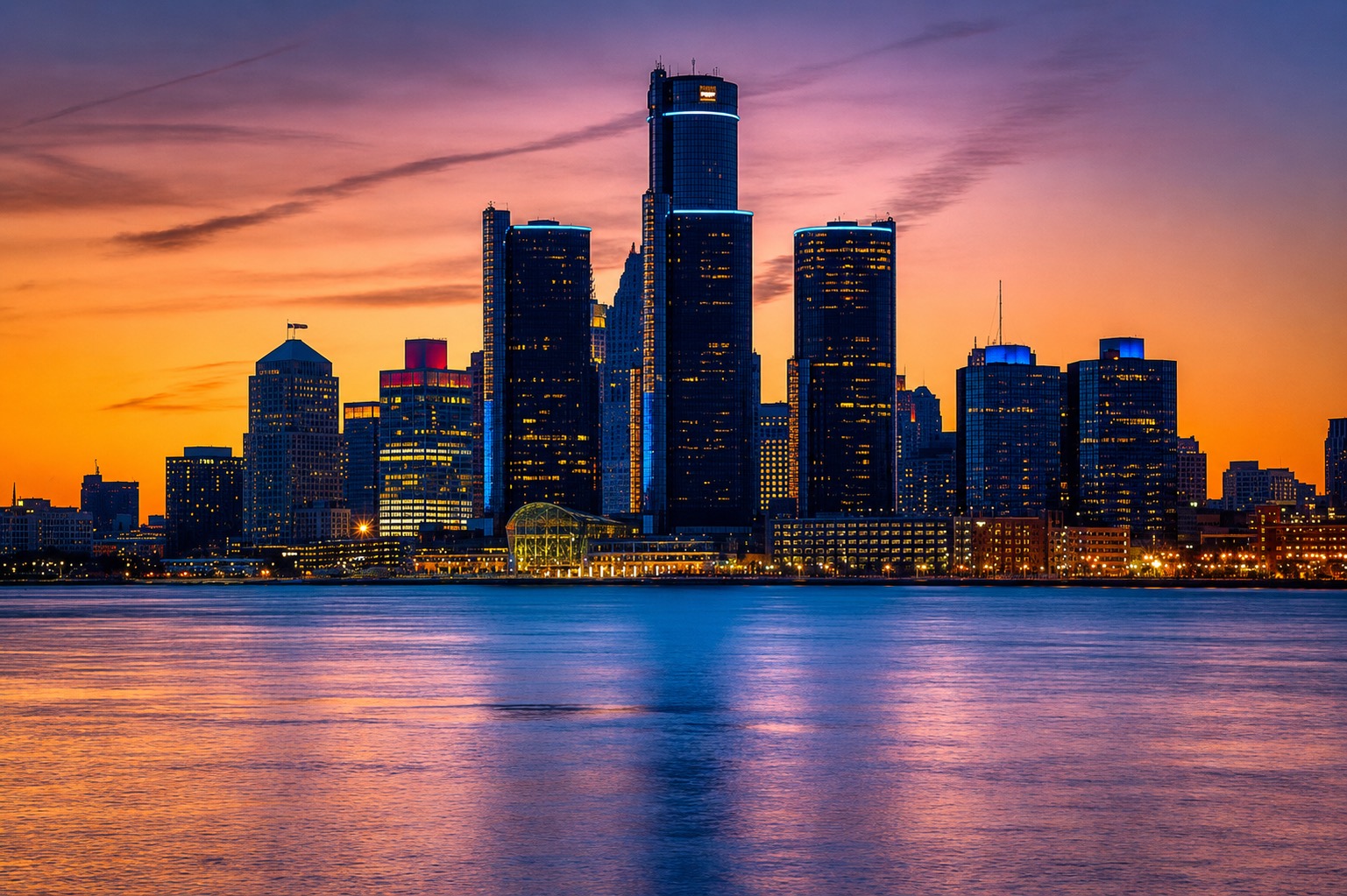 Detroit, Michigan skyline