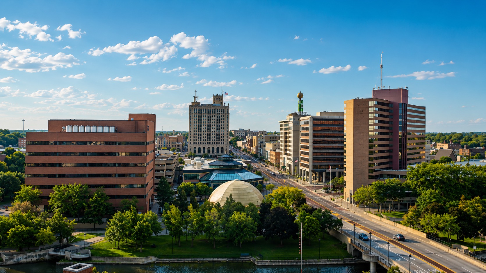 Flint, Michigan skyline